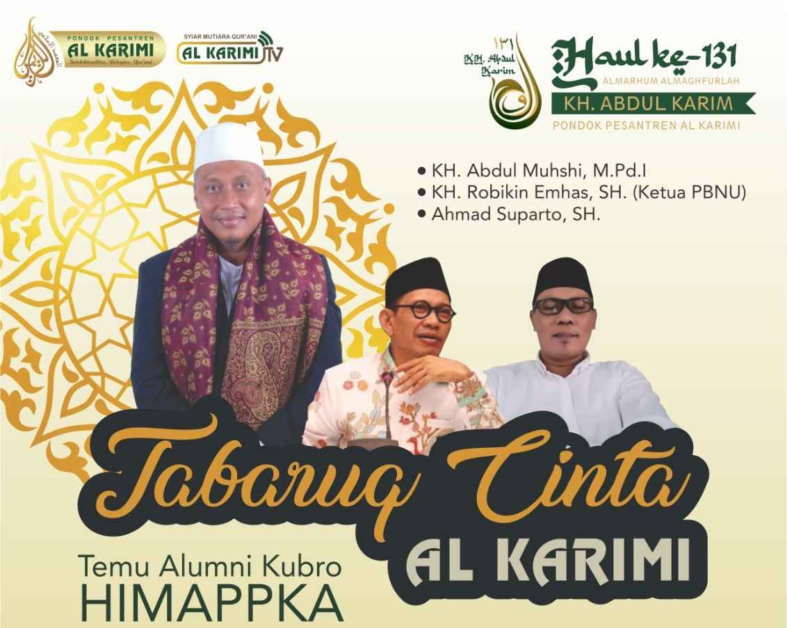 Flyer Publikasi peringatan Haul ke - 131 Masyayikh Al Karimi Tebuwung, KH Abdul Karim. Foto: Himappka/NUGres
