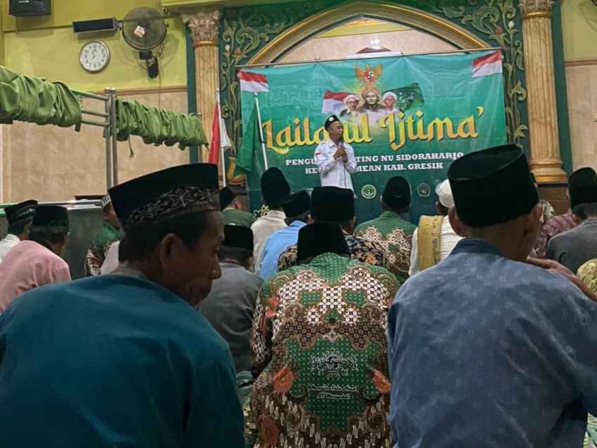 Lailatul Ijtima' di Ranting Nahdlatul Ulama Sidoraharjo Kedamean Gresik. Foto: Media NU Sidoraharjo/NUGres