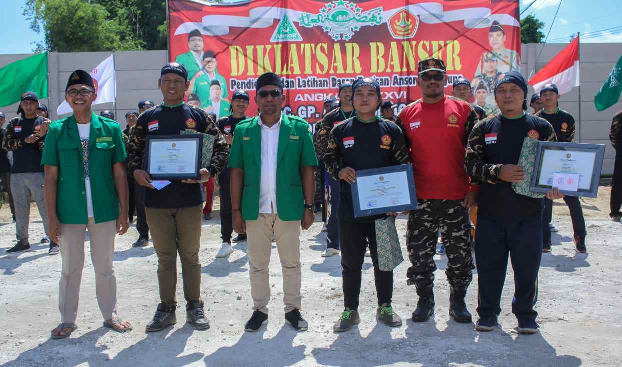 Apel Penutupan Diklatsar Banser XXVI PAC GP Ansor Menganti. Foto: dok PAC GP Ansor Menganti/NUGres