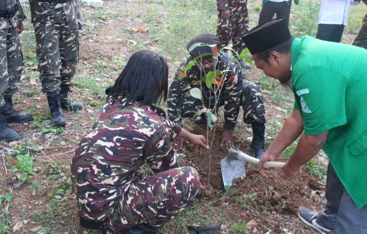 Bakti Sosial penanaman pohon mewarnai gelaran pra-Upgrading PAC GP Ansor Ujungpangkah. Foto: dok PAC GP Ansor Ujungpangkah/NUGres