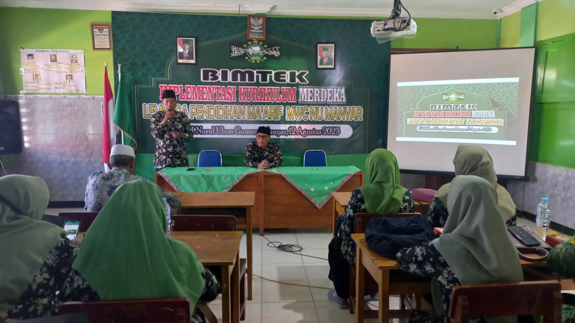 Jelang akhir periodesasi, LP Maarif MWCNU Manyar menyelenggarakan Bimbingan teknis Implementasi Kurikulum Merdeka. Foto: dok LP Maarif MWCNU Manyar/NUGres