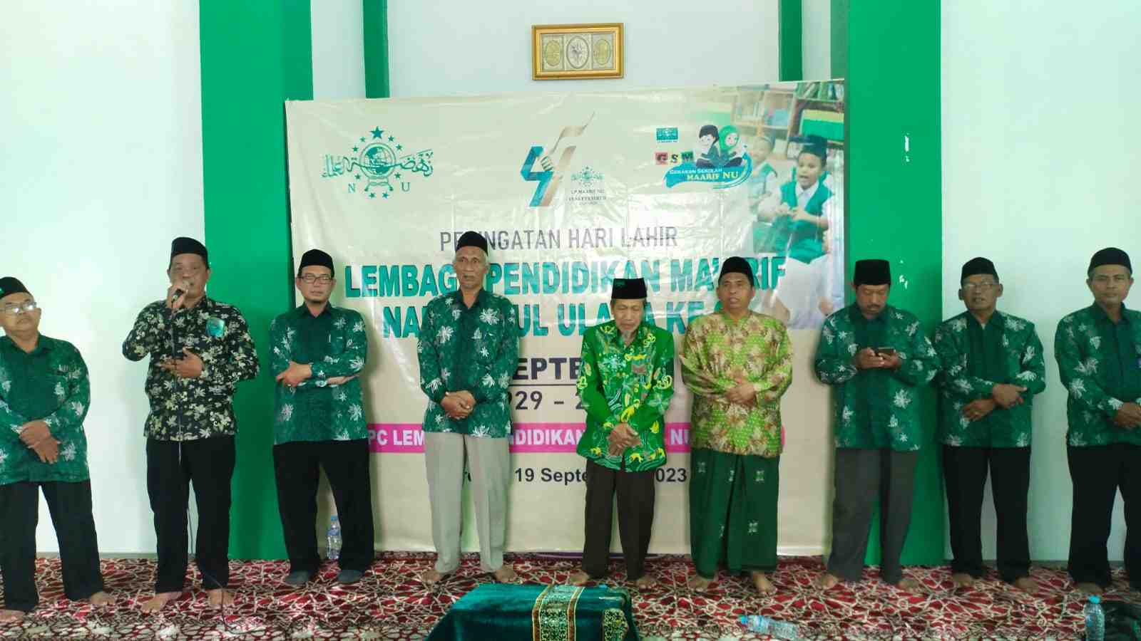 LP Ma'arif NU Gresik Menggelar Tasyakuran Harlah ke 94 di Musala An-Nahdlah Kantor PCNU Gresik, Selasa (19/9/2023). Foto: dok LP MA'ARIF NU Gresik/NUGres