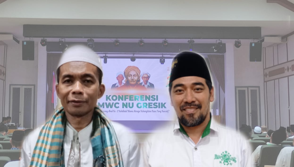 Hasil Konferensi Wakil Cabang NU Gresik Terpilih Rais Syuriyah MWCNU Gresik KH Khoirul Anam Rissah dan Ketua Tanfidziyah MWCNU Gresik M Zainuri masa khidmat 2023 - 2028. Foto/Ilustrasi: dok MWCNU Gresik/NUGres