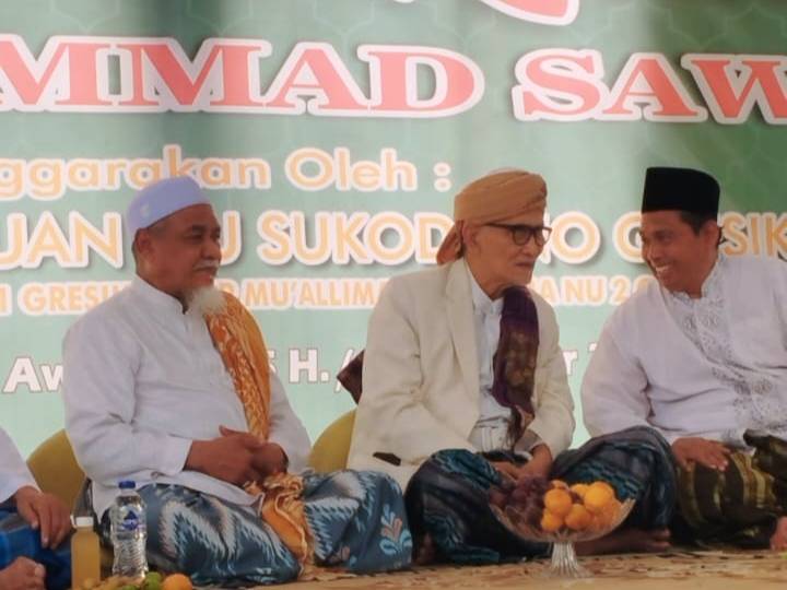 KH Miftachul Akhyar Hadir dan Mengisi Pengajian Umum Yayasan Perguruan NU Sukodono Gresik, Sabtu (7/10/2023) pagi. Foto: dok Panitia Maulid Nabi Perguruan NU Sukodono/NUGres