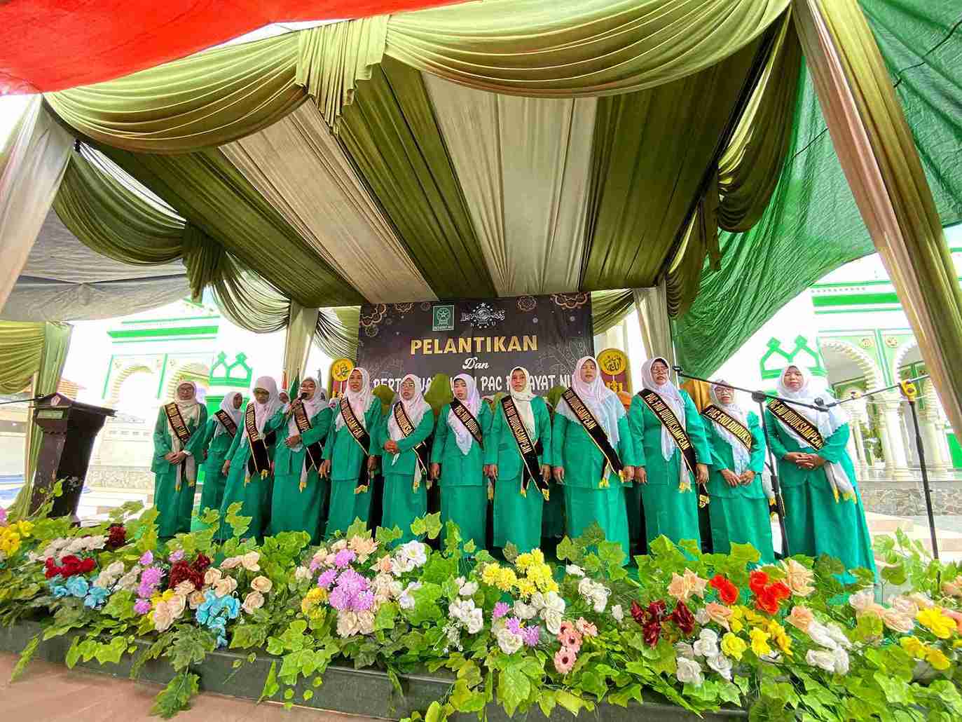 Pimpinan Anak Cabang Fatayat NU Duduksampeyan masa khidmat 2023 - 2027 secara resmi dilantik pada Ahad (10/12/2023). Foto: dok Fatayat NU Duduksampeyan/NUGres