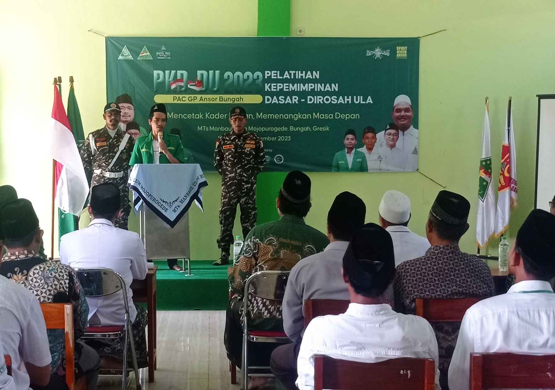 Pimpinan Anak Cabang Gerakan Pemuda Ansor Bungah menggelar Pelatihan Kader Dasar Dirosah Ula yang berlangsung pada 15 - 17 Desember 2023. Foto: dok GP Ansor Bungah/NUGres