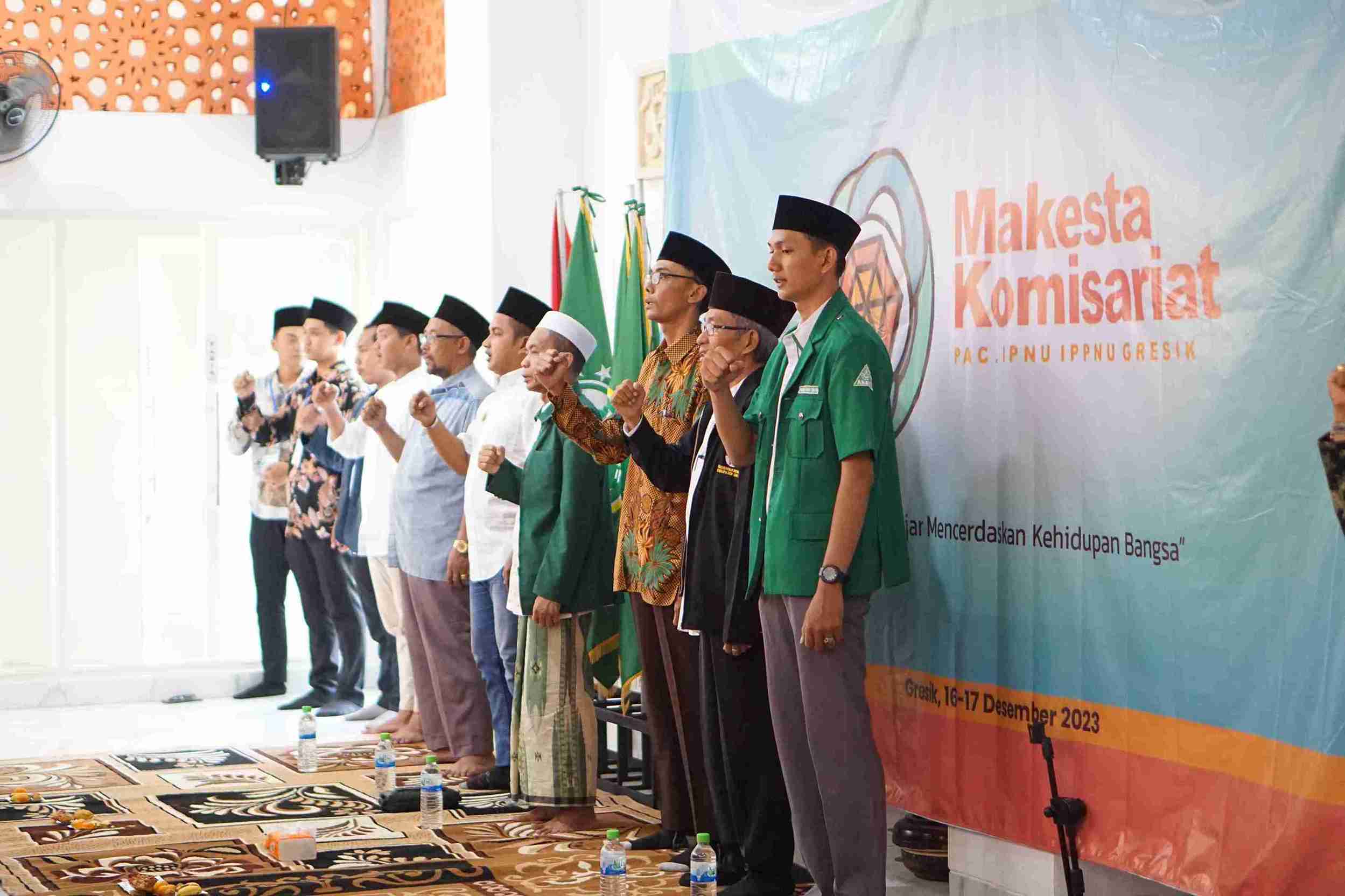 Sederet tokoh masyarakat menghadiri pembukaan Masa Kesetiaan Anggota Komisariat 2023 Pimpinan Anak Cabang IPNU IPPNU Gresik, Sabtu (16/12/2023). Foto: dok PAC IPNU IPPNU Gresik/NUGres