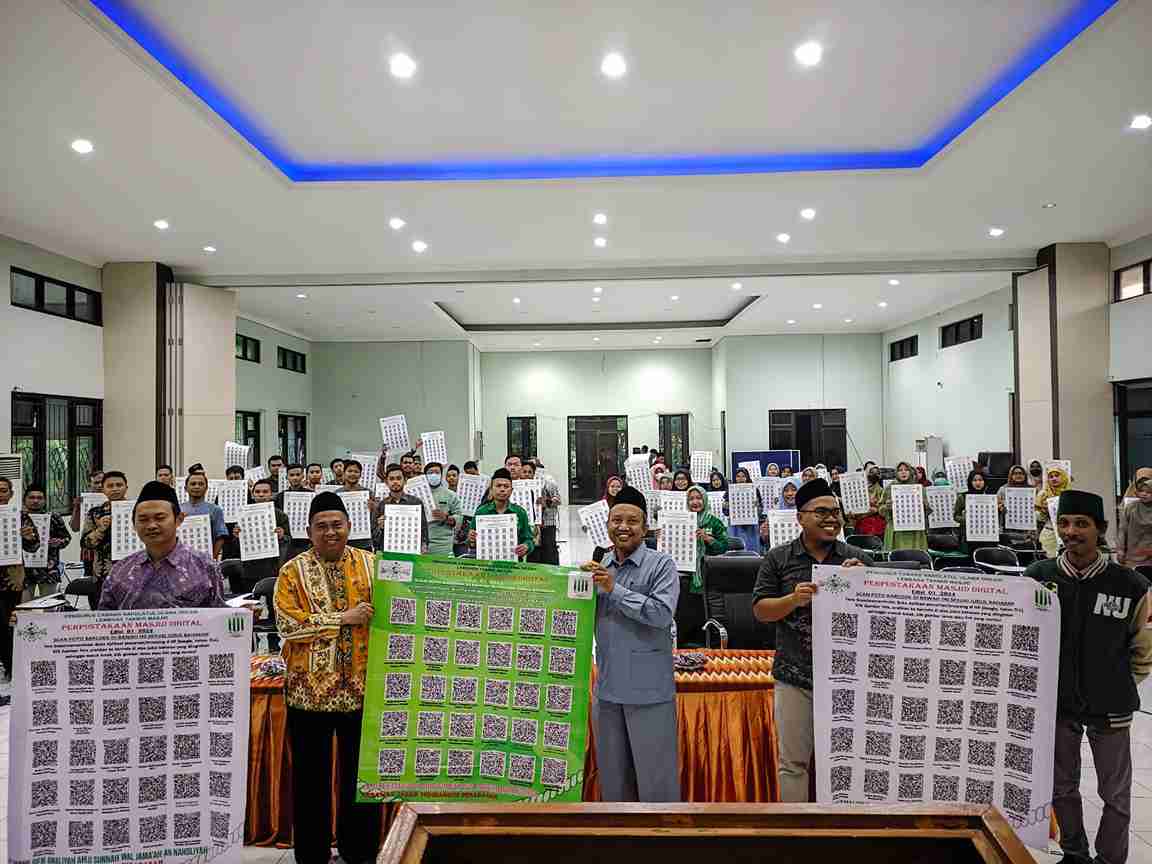 Lembaga Takmir Masjid Nahdlatul Ulama (LTMNU) Gresik, Melaunching Perpustakaan Digital, Sabtu (27/1/2024). Foto: Jalil/NUGres