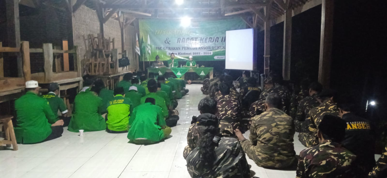 Puluhan kader GP Ansor Dukun mengikuti kegiatan upgrading dan Rapat Kerja II, pada 10 - 11 Januari 2023. Foto: dok PAC GP Ansor Dukun/NUGres