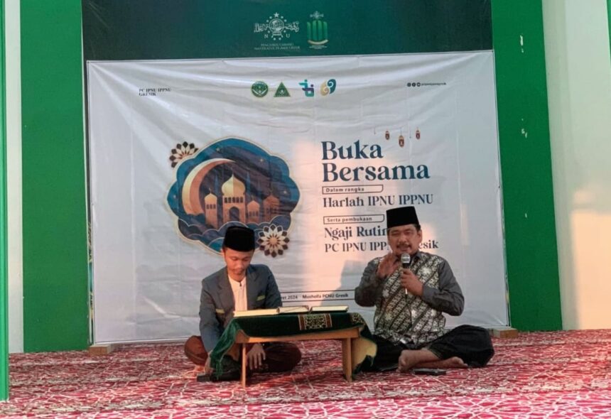 Dalam rangkaian peringatan Harlah ke-70 IPNU dan Harlah ke-69 IPPNU, PC IPNU IPPNU Gresik melakukan Grand Launching Ngaji Pelajar MileNUal, Ahad (17/3/2024). Foto: dok PC IPNU IPPNU Gresik/NUGres