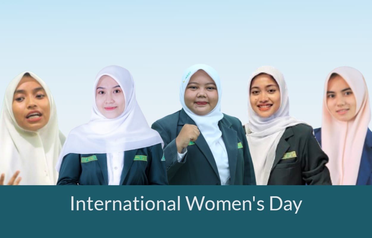 Pelajar putri Nahdlatul Ulama berikan tanggapan Internasional Women's Day 2024, Jumat (8/3/2023). Foto/ilustrasi: NUGres