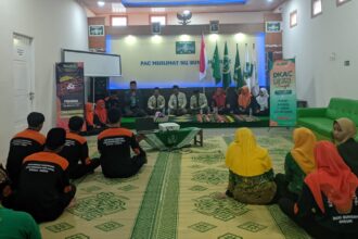 Dewan Koordinasi Anak Cabang (DKAC) Corp Brigade Pembangunan (CBP) dan Korp Pelajar Putri menggelar upgrading. Foto: dok DKAC CBP KPP Bungah/NUGres