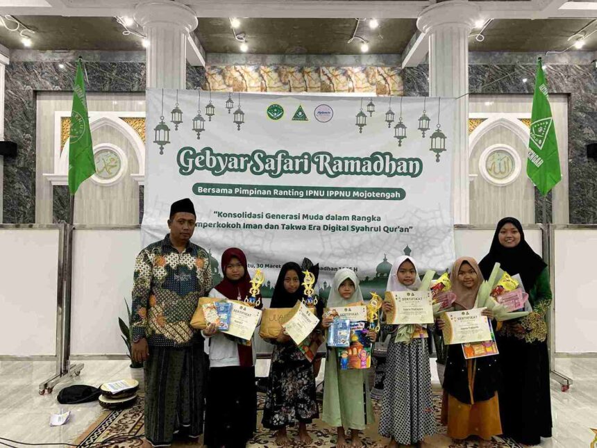 Gebyar Safari Ramadhan PR IPNU IPNU Mojotengah Menganti, diramaikan dengan lomba mewarnai. Foto: dok PR IPNU IPPNU Mojotengah/NUGres