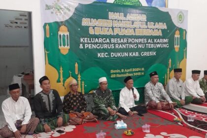 Pengurus Ranting Nahdlatul Ulama (PRNU) Tebuwung Dukun Gresik menggelar Haul Akbar Muassis Nahdlatul Ulama, Buka bersama hingga peringatan Nuzulul Qur'an, Senin (8/4/2024). Foto: Syafik Hoo/NUGres