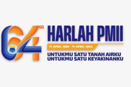 Logo dan tema Harlah ke-64 PMII. Foto/ilustrasi: ist/NUGres