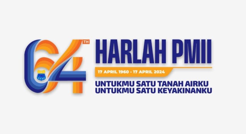 Logo dan tema Harlah ke-64 PMII. Foto/ilustrasi: ist/NUGres