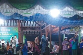 Suasana Halal Bihalal di Pondok Pesantren Modern Sunanul Muhtadin Kertosono Sidayu Gresik, Sabtu (13/4/2024). Foto: Akhmad Yaslim/NUGres