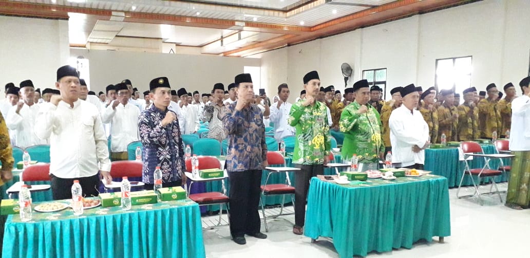 Pelantikan MWCNU Dukun masa khidmat 2024 - 2029 nampak dihadiri sejumlah tokoh penting Kabupaten Gresik dan Kecamatan Dukun. Foto: dok MWCNU Dukun/NUGres