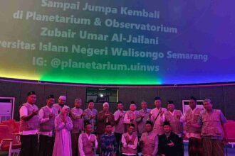 Lembaga Falakiyah PCNU Gresik (LFNU Gresik) melakukan kunjungan ke Planetarium KH. Zubair Umar Al Jailani UIN Walisongo Semarang. Foto: dok LFNU Gresik/NUGres