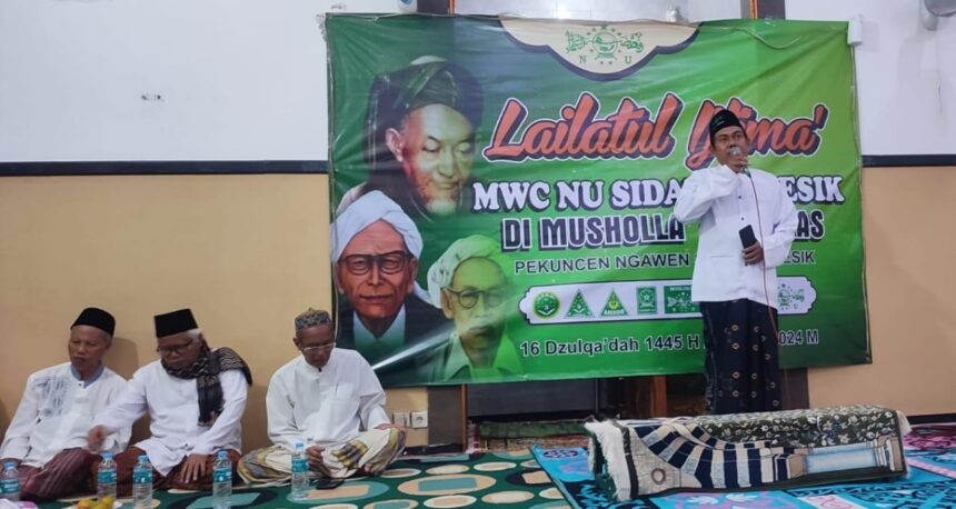 Lailatul Ijtima' MWCNU Sidayu ke-3 di Ranting NU Pakuncen Ngawen Sidayu, Jumat (24/5/2024) malam. Foto: dok LTN MWCNU Sidayu/NUGres