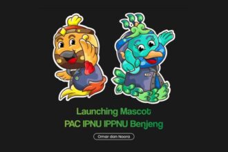 Omar dan Noora, maskot Pimpinan Anak Cabang (PAC) IPNU IPPNU Benjeng. Foto: dok PAC IPNU IPPNU Benjeng/NUGres