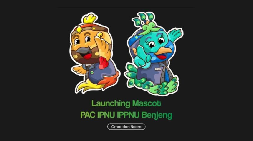 Omar dan Noora, maskot Pimpinan Anak Cabang (PAC) IPNU IPPNU Benjeng. Foto: dok PAC IPNU IPPNU Benjeng/NUGres