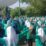 HIDUP SEHAT. Ratusan kader Fatayat NU se-Anak Cabang Panceng, Gresik, mengikuti Senam bersama di Ranting Surowiti, Jumat (31/5/2024). Foto: dok PAC Fatayat NU Panceng/NUGres