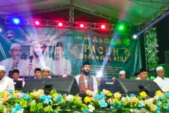 Pacuh Bersholawat dalam rangka Peresmian Yayasan Islam Ponpes Ar Rohmah Infarul Gho'i Desa Pacuh, Kecamatan Balongpanggang, Gresik, Sabtu (18/5/2024). Foto: Samsul Arif/NUGres