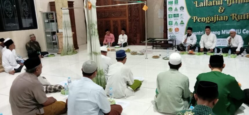 Majelis Wakil Cabang Nahdlatul Ulama (MWCNU) Cerme kembali menggelar Lailatul Ijtima' Sabtu (29/6/2024) malam, di Ranting NU Cerme Kidul. Foto: dok MWCNU Cerme/NUGres