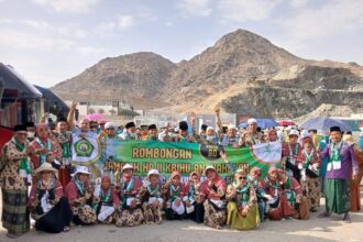 Rombongan jamaah haji KBIHU An-Nahdlah MWCNU Dukun
