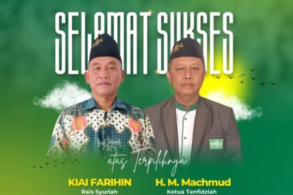 Konferensi XIV MWCNU Balongpanggang pada Ahad (26/1/2025), menetapkan kembali secara aklamasi Kiai Farihin sebagai Rais Syuriyah MWCNU Balongpanggang bersama H. Moch. Machmud selaku Ketua Tanfidziyah untuk masa khidmat 2025 - 2030. Foto: instagram @nugresik/NUGres
