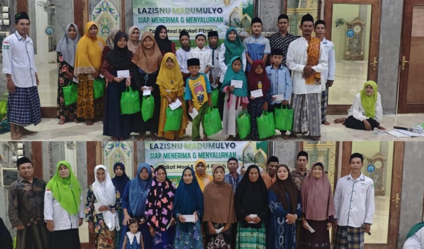 Lazisnu Ranting Madumulyorejo Dukun Gresik Salurkan Zakat Mal kepada Fakir Miskin, Sabilillah, dan Yatim Piatu, Kamis (27/3/2025). Foto: dok Lazisnu PRNU Madumulyorejo/NUGres