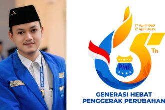 Muhammad Rizqi Hildan, kader PMII Gresik, berhasil meraih Juara sayembara desain logo Hari Lahir (Harlah) ke-65 PMII yang diadakan Pengurus Besar PMII. Foto: ist/NUGres