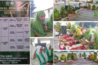 Suasana rangkaian Haul ke-943 Nyai Siti Fatimah Binti Maimun, di Desa Leran Manyar Gresik, Sabtu (12/4/2025). Foto: Panitia/NUGres