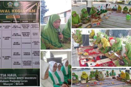 Suasana rangkaian Haul ke-943 Nyai Siti Fatimah Binti Maimun, di Desa Leran Manyar Gresik, Sabtu (12/4/2025). Foto: Panitia/NUGres