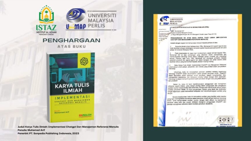 Institut Al Azhar (ISTAZ Gresik) menorehkan prestasi Internasional melalui Wakil Rektor III yang meraih Penghargaan dari Universitas Malaysia Perlis. Foto: dok ISTAZ Gresik/NUGres