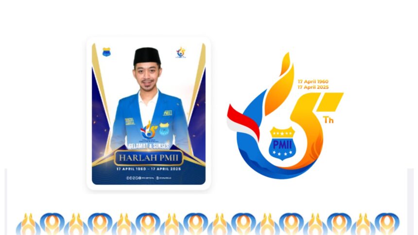 Twibbon dan Logo Harlah ke-65 PMII. Foto: ist/NUGres