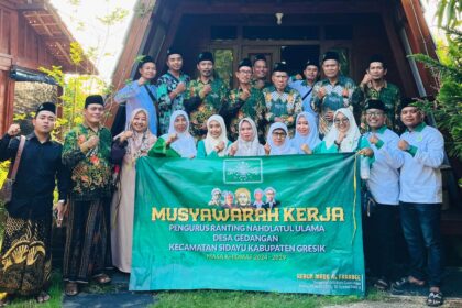 PRNU Gedangan masa khidmat 2024 - 2029 menyelenggarakan Musyawarah Kerja (Musyker) pada Sabtu (19/4/2025). Foto: dok PRNU Gedangan Sidayu/NUGres