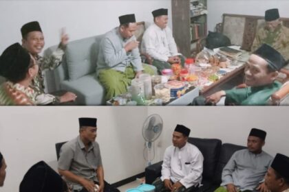 Menjelang pelaksanaan Pelantikan masa khidmat 2025 - 2030, sejumlah pengurus MWCNU Cerme Gresik silaturahim Syawalan ke Tokoh NU Kecamatan Cerme, KH Syamsuddin (atas) H. Saiful Kirom (bawah), Selasa (15/4/2025). Foto: dok MWCNU Cerme/NUGres