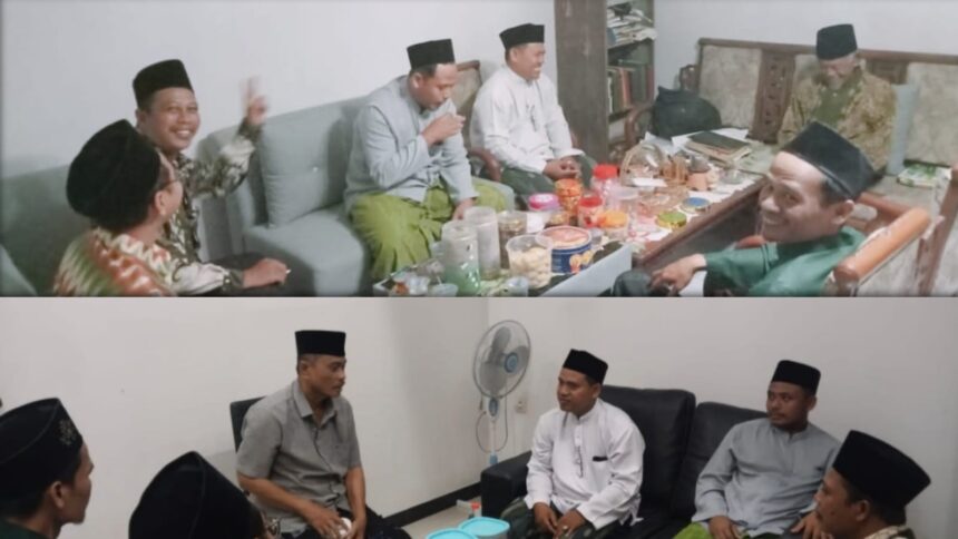Menjelang pelaksanaan Pelantikan masa khidmat 2025 - 2030, sejumlah pengurus MWCNU Cerme Gresik silaturahim Syawalan ke Tokoh NU Kecamatan Cerme, KH Syamsuddin (atas) H. Saiful Kirom (bawah), Selasa (15/4/2025). Foto: dok MWCNU Cerme/NUGres