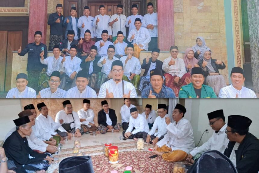 Jajaran pengurus MWCNU Cerme bersama pimpinan Badan otonom NU serta Lembaga NU di Kecamatan Cerme, saat menggelar agenda silaturahmi Ulama dan Umaro', di kediaman Ketua Tanfidziyah PCNU Gresik Dr. KH. Mulyadi M.M, pada Sabtu (12/4/2025). Foto: dok MWCNU Cerme/NUGres