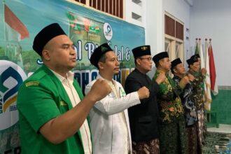 PAC Gerakan Pemuda Ansor Sidayu menggelar acara Harlah ke-91 GP Ansor dengan mengadakan Halalbihalal dan Tasyakuran, Rabu (24/4/2025) malam. Foto: dok PAC GP Ansor Sidayu/NUGres