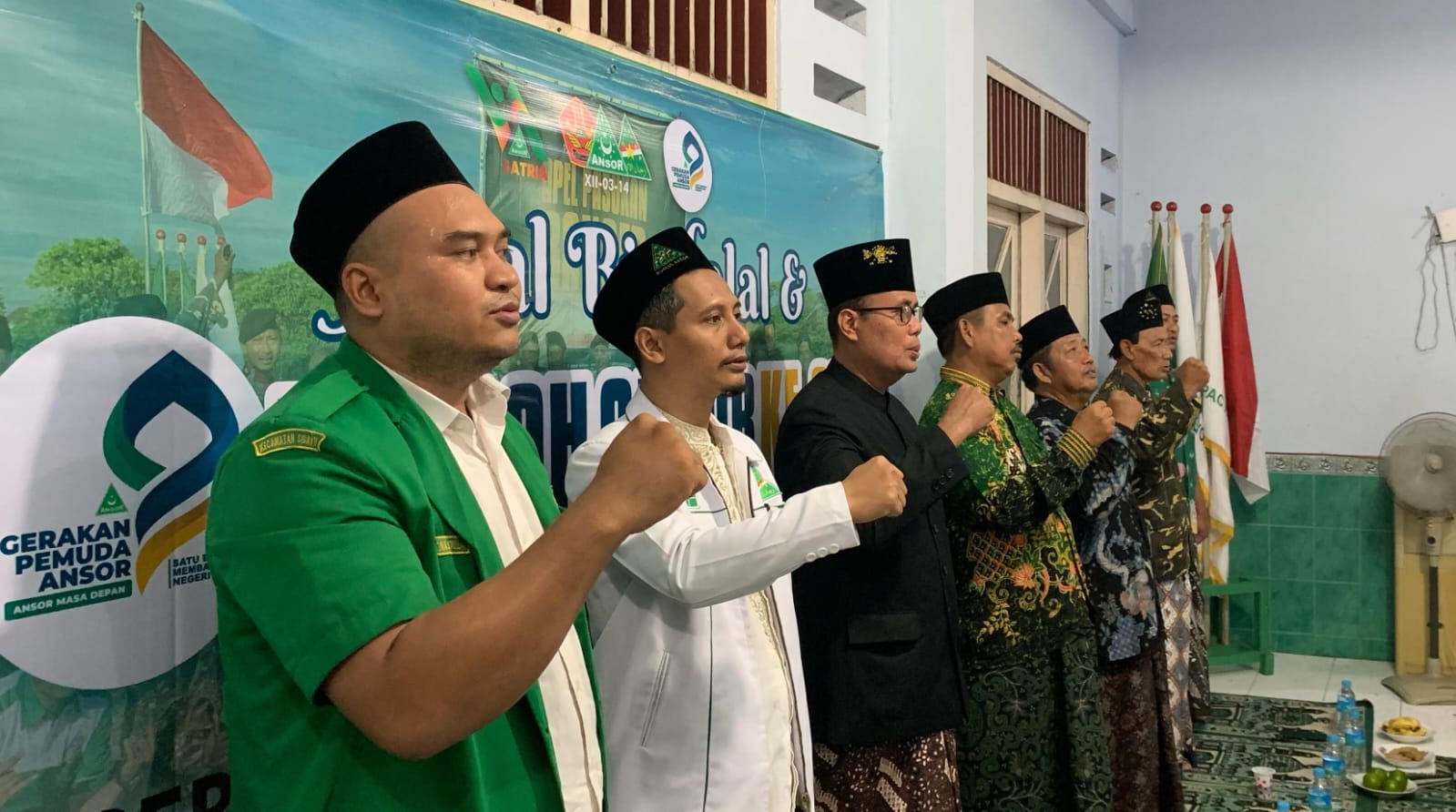PAC Gerakan Pemuda Ansor Sidayu menggelar acara Harlah ke-91 GP Ansor dengan mengadakan Halalbihalal dan Tasyakuran, Rabu (24/4/2025) malam. Foto: dok PAC GP Ansor Sidayu/NUGres
