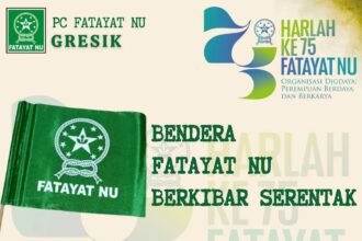 Ajakan pengibaran bendera Fatayat NU Serentak. Foto: Instagram @Fatayat NU Gresik