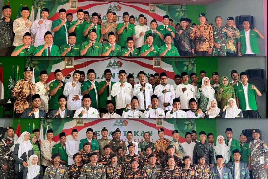 Pelantikan serentak PAC GP Ansor, MDS Rijalul Ansor dan Satkoryon Banser Kecamatan Panceng Gresik masa khidmat 2024 - 2027 berlangsung meriah, Sabtu (12/4/2025). Foto: dok PAC GP Ansor Panceng/NUGres