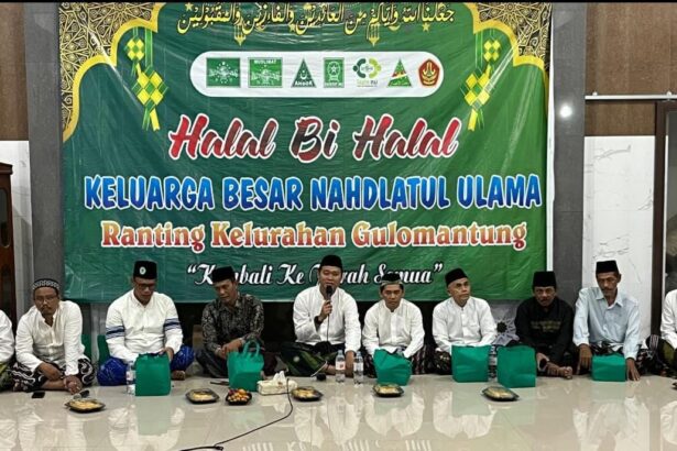 Keluarga Besar Nahdlatul Ulama di Ranting Gulomantung Kebomas Gresik, menyelenggarakan Halal Bihalal pada Ahad (27/4/2025). Foto: dok PRNU Gulomantung/NUGres