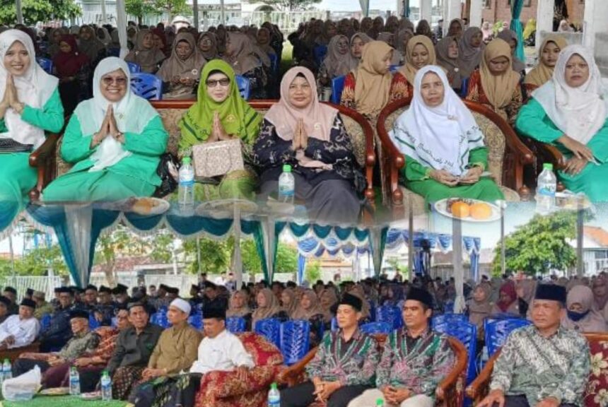 Ratusan Guru LP Ma'arif NU se-Manyar Gresik Khidmat Ikuti Silaturahmi dan Halal Bihalal, Kamis (17/4/2025). Foto: dok LP Ma'arif MWCNU Manyar/NUGres