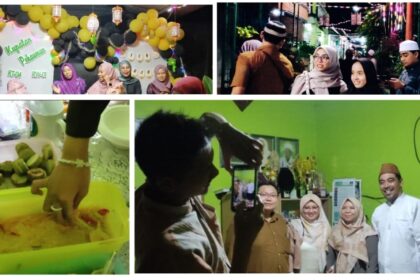 Melihat dari dekat: Kesemarakan penuh suasana kekeluargaan, dalam Tradisi Kupatan Pekauman Gresik Syawal 1446 Hijriah, Senin (7/4/2025) malam. Foto kolase: NUGres