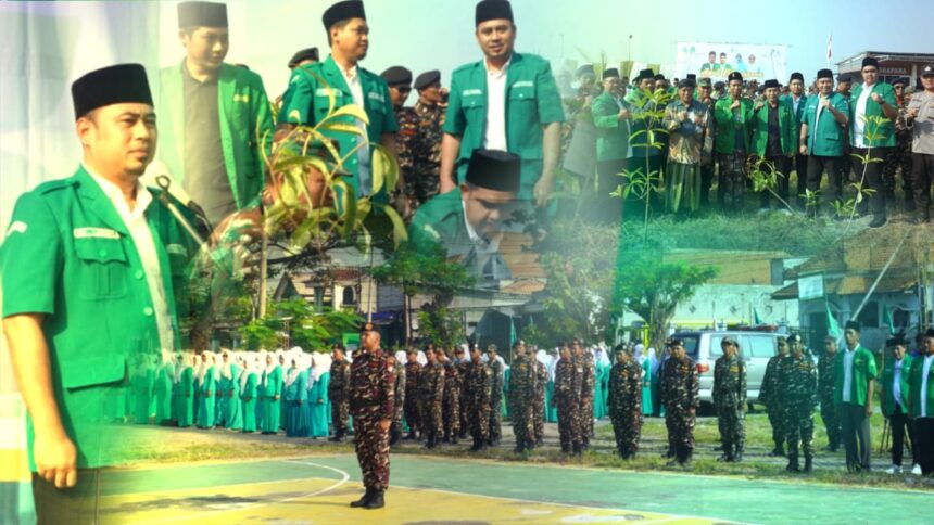 Semarak Harlah ke-91 GP Ansor dan ke-75 Fatayat NU di Benjeng Gresik, Kader NU Kompak Selenggarakan Apel hingga Aksi Tanam Pohon. Foto: dok PAC GP Ansor Benjeng/NUGres