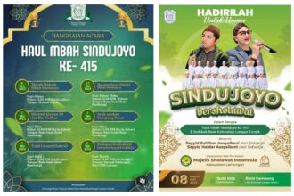 Flyer publikasi Haul ke-415 Mbah Sindujoyo Lumpur Gresik. Foto: ist/NUGres
